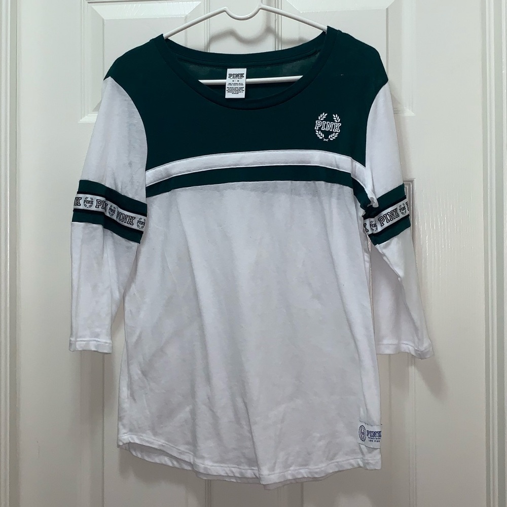 PINK 3/4 sleeve university top